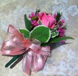 Corsage of Rose and Waxflower - CODE 7121